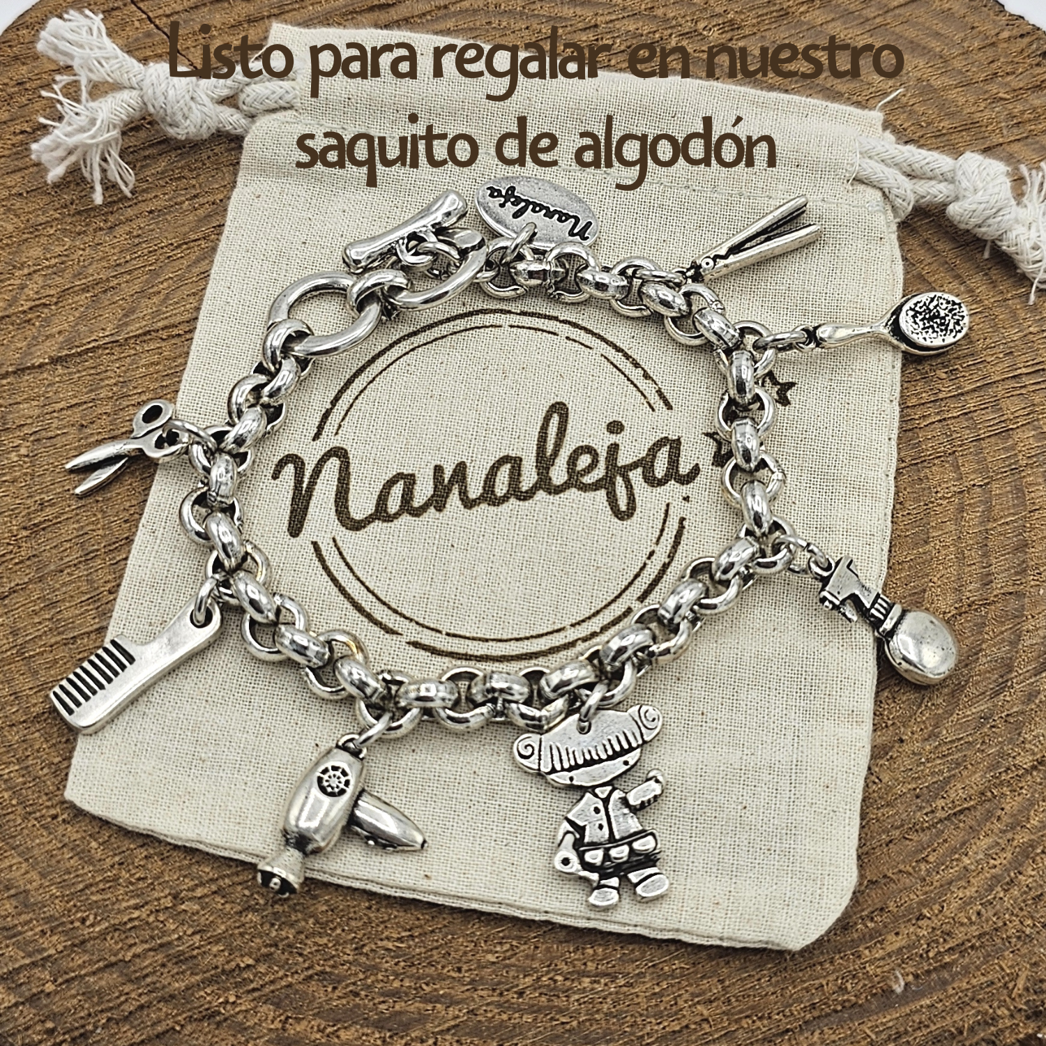 Pulsera peluquera con saquito