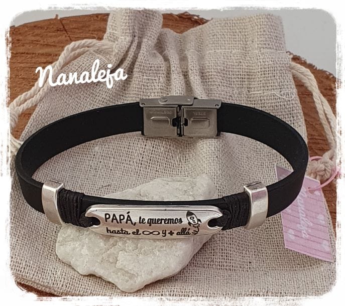 Pulsera Papá te quiero hasta el infinito y más allá - Imagen 4